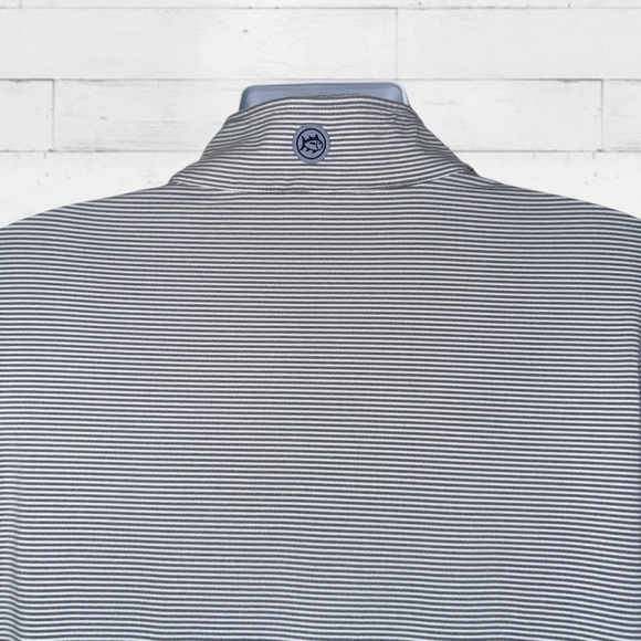 Southern Tide ‘Cruiser’ Micro-Stripe Performance Quarter-Zip Pullover Men’s L - Picture 10 of 13